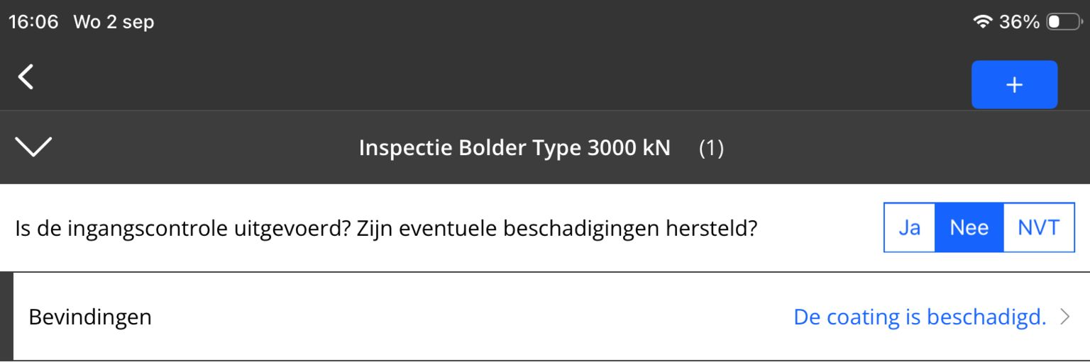 Bevinding opvolgen met maatregel 1